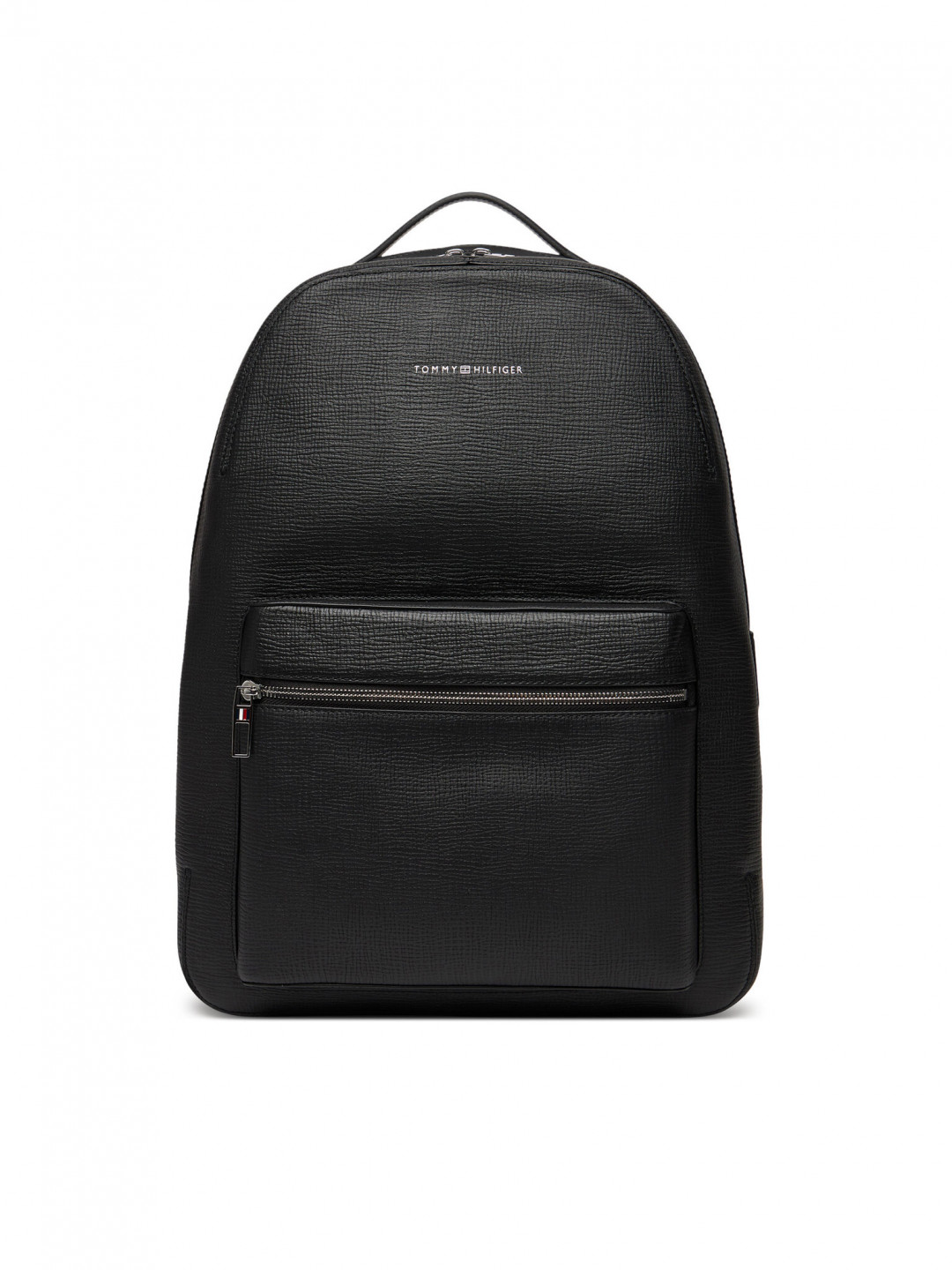 Tommy Hilfiger Batoh Th Business Leather Backpack AM0AM13641 Černá
